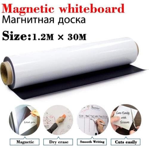 1.2M*30M Magnetic Whiteboard School Teaching Office Kitchen Magnet Dry Erase Board White Boards Flexible Magnet Fridge Sticker