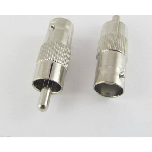 1pcs BNC Female Jack to RCA Male Straight CCTV Adapter Connector Nickel Plat