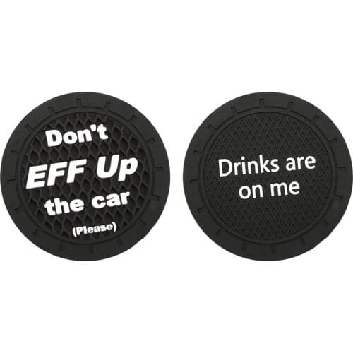 2pcs Universal Car Coaster Auto Cup Holder Non-slip Waterproof Eco-friendly Soft Rubber Coasters Car Interior Accessory