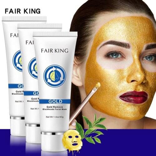3PCS Gold Blackhead Remover Face Mask Tear off Moisturizing Whitening Oil Control Acne Treatment Facial Skin Care Anti-Aging
