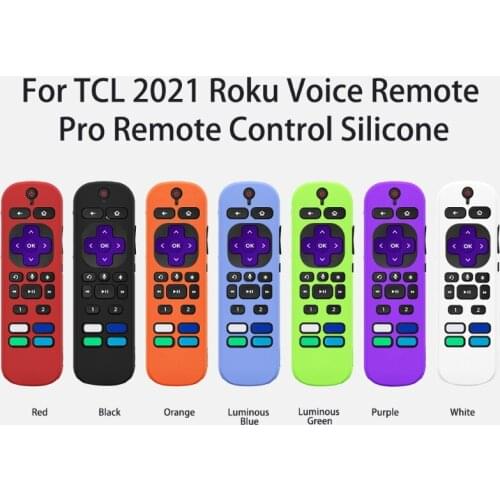 7Colors Dustproof Silicone Case Remote Control Protector Compatible with Roku Voice Remote Pro Protective Sleeve