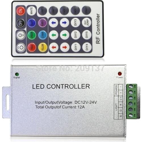 Free Shipping! DC12V~24V 12A RF RGB LED Controller with 28 keys Remote for SMD5050/3528 RGB Led Strip Light