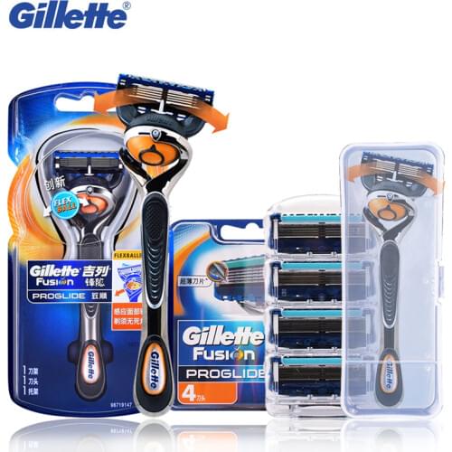 Gillette Fusion ProGlide Razor Blades FlexBall Brand Shaving Machine Washable Shaver Refills Safety Razor