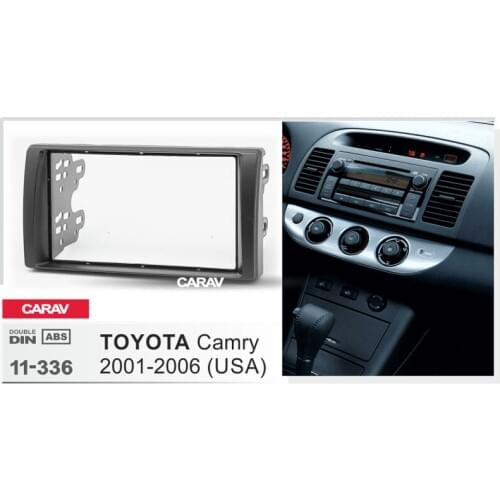 Doble Din Radio Fascia for TOYOTA Camry (USA version) Stereo Audio Panel Mount Installation Dash Kit Adjusting Frame Adapter