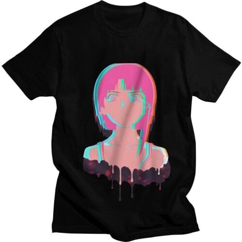 Punk Serial Experiments Lain T-shirt Men Novelty T Shirt Short Sleeve Cotton Iwakura Weeb Girl Sci Fi Anime Tshirt Urban Tee Top
