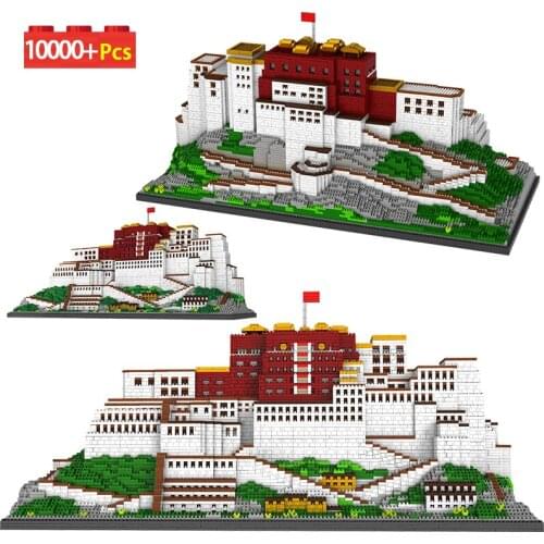 City Diamond Mini Famous Architecture Notre Dame De Paris Blocks Creator DIY Potala Palace Building Bricks Toys for Kids