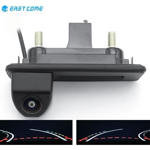 Trajectory Tracks 1080P Reverse Car Rear View Camera Trunk handle For Volkswagen Skoda Fabia Octavia Yeti Audi A1 A3 Car Camera