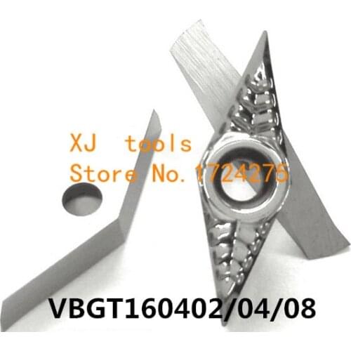 10pcs VBGT160402/VBGT160404/VBGT160408 Turning carbide Aluminum inserts,Blade for SVJBR/SVVBN Holder,Suitable for Aluminium