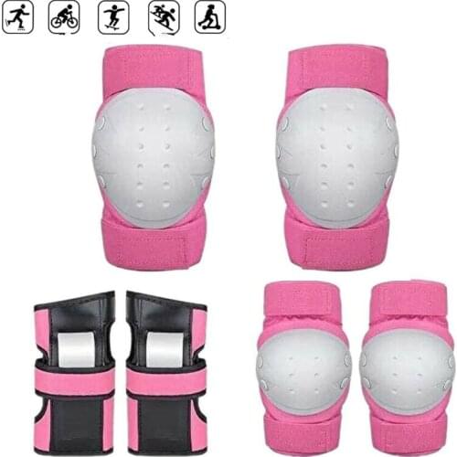 6Pcs/set Protective Gear Set Skating Helmet Knee Pads Elbow Pad Wrist Hand Protector for Kids Adult Cycling Roller Rock Climbing
