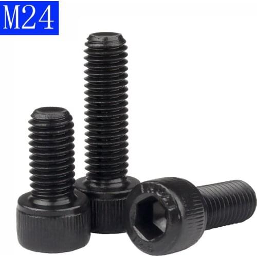 M24 - 3 Black 12.9 Grade Alloy Steel Allen Hex Socket Cap Head Screw DIN 912 Bolts 24mm