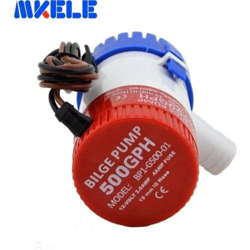 MKBP-G500 12/24V 500GPH Car Pumps Automatic Submersible Boat Marine Bilge Water Pump Equipment for RV Caravan pumps for liquids
