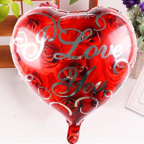 The new 18-inch heart-shaped birthday holiday party decoration decorative foil balloons wholesale high quality