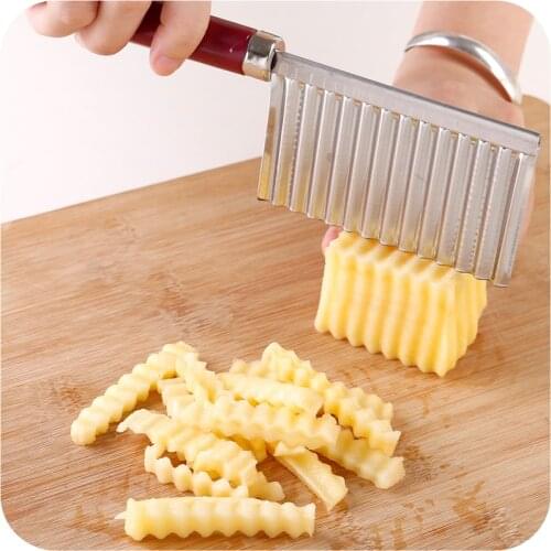 Crinkle Cut Knife Stainless Steel Cutting Tool Fruit Vegetable Wavy Chopper Knife Wave Slicer Blade Multi-function Fancy Knife