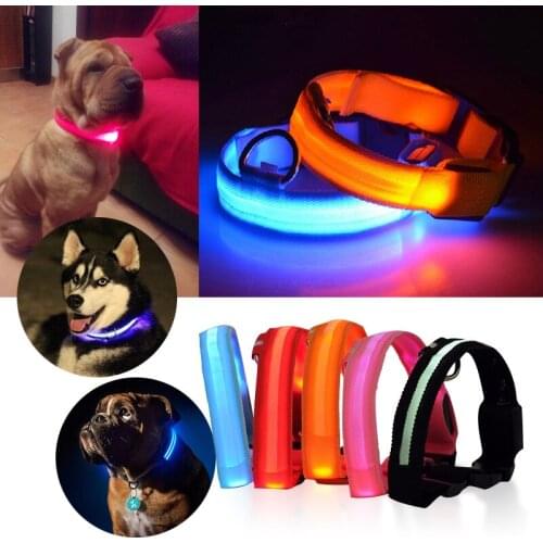 Loss Prevention/Car Accident Avoidance Dog Collar USB Charging LED Dog Collar Puppy Dog Collar Lead LED Supplies Pet Supplies