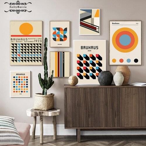 Nordic Retro Colorful Geometric Art Pattern Poster Abstract Line Prints Pictures for Living Room Interior Home Cuadros Decor