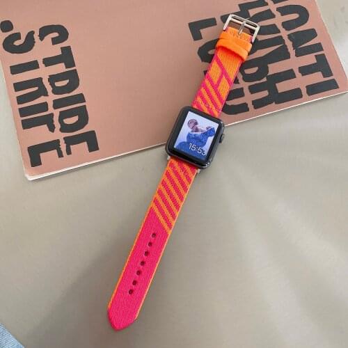 GOOSUU Strap for Apple watch band 44mm 40mm iWatch band 38mm 42mm nylon cloth bracelet correa for Apple watch Series