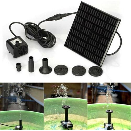 Solar Powered Panel Fountain Garden Pool Pond Submersible Water Pump Features