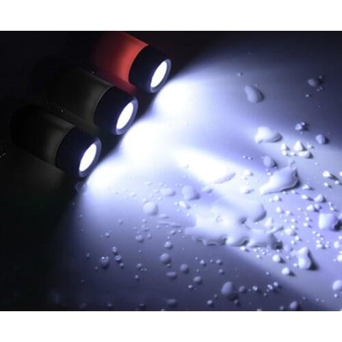 LED Mini Flashlight Colorful ABS Key Chain Waterproof USB Charging Hiking Camping Torch Light Portable Lighting