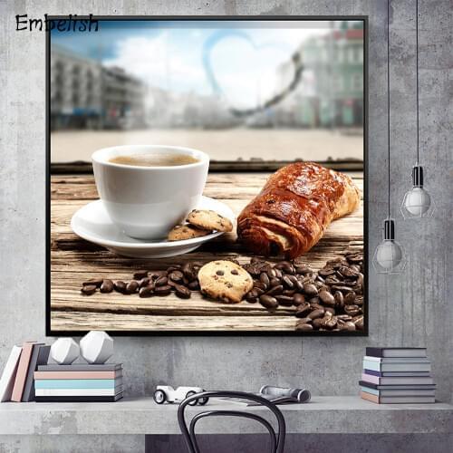Embelish 1 Pieces Large Wall Art Posters For Kitchen Home Decor Coffee Bean And Bread Living Room Pictures HD Canvas Paintings