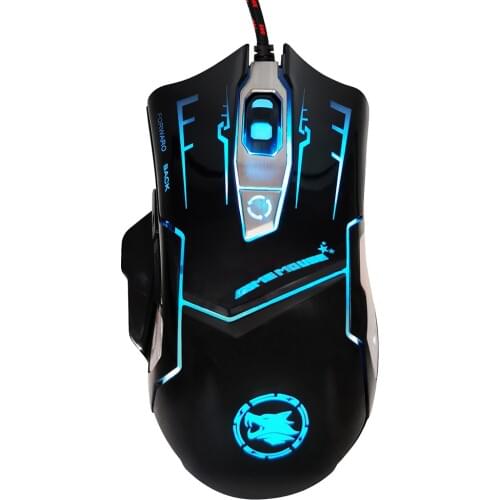 USB Gaming Mouse 3200 DPI Adjustable 7 Colors RGB pc gamer Mice 6 Buttons Ergonomic Wired Mouse for Laptop pc Computer Gamer