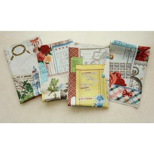 Vintage Little Angel fixed position Cotton & Linen fabric for DIY handwork home textile Quilting Patchwork fabric 88*145cm