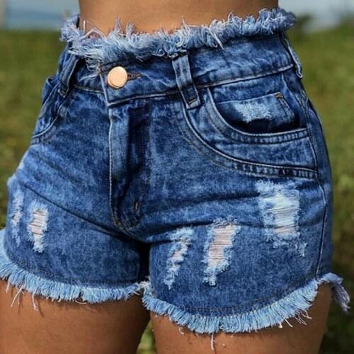 Vintage Womens Ripped Denim Shorts Hot Ladies Summer Beach Mini Jeans Pumk
