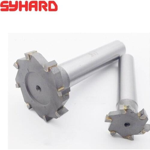 2pcs/lot YG8 Tungsten Welding Carbide Straight Shank T-Slot Milling Cutter Blade Diameter 16/20/22/25/30mm