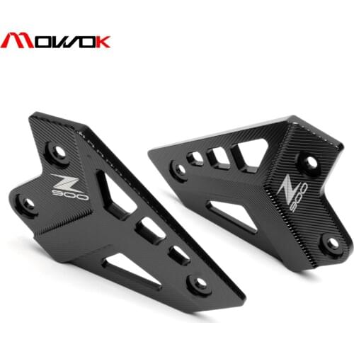 Motorcycle Accessories Foot Peg Heel Protective Mount Guard For Kawasaki Z900 2017 2018 z 900 logo