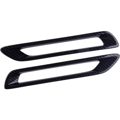 1 Pair Car Rear Tail Fog Light Lamp Cover Trim Fit For Toyota RAV4 2019 2020 ABS Carbon Fiber Style