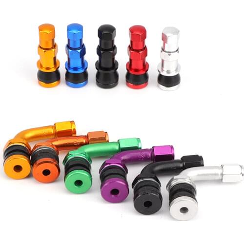 5 colors Alloy Rubber Straight valve/bend valve Tubeless Tyre Bicycle Auto Parts Tire Valve Accessories