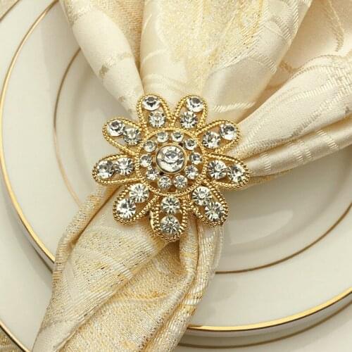 12/pcs High grade metal alloy Chinese European napkin buckle napkin ring Hotel model room napkin ring