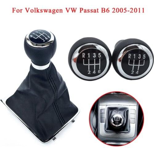 5/6 Speed Car Gear Shift Knob Lever Shifter Stick Headball For Volkswagen VW Passat B6 2005 2006 2007 2008 2009 2010 2011