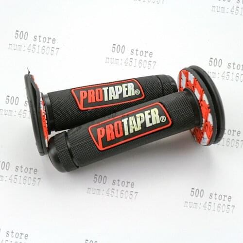 7/8" orange Pro Motorcycle Protaper Dirt Pit Bike Motocross Handlebar Rubber Gel Hand Grips Brake Hands Handle Grips