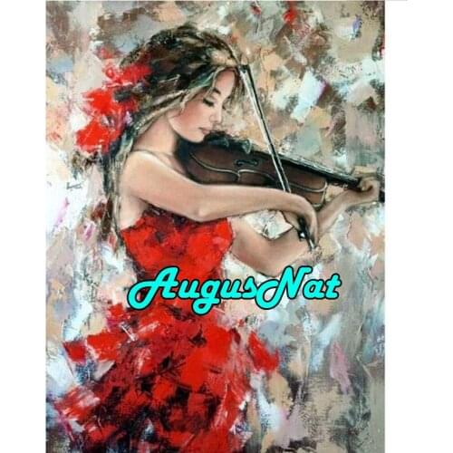 Woman diamond painting guitar full drill daimond embroidery lady 5d diamant mosaic oil painting by numbers canvas paint poster