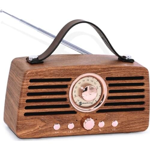 Radio NR4013 Retro Machine Wireless Bluetooth Speaker Subwoofer Portable Portable Bass Wood Grain Speaker MP3