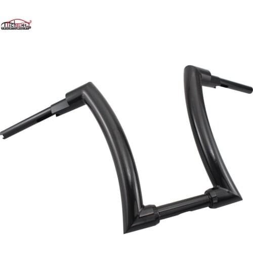 Black/Chrome 16" Rise Bar 2" Handlebars For Harley Touring Road King Dyna Low Riders Softail Slim Heritage Sportster 1200 883