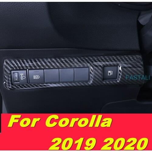 For Toyota Corolla 2019 2020 car headlight switch panel regulate Sequin stickers Interior decoration stickers car accessories