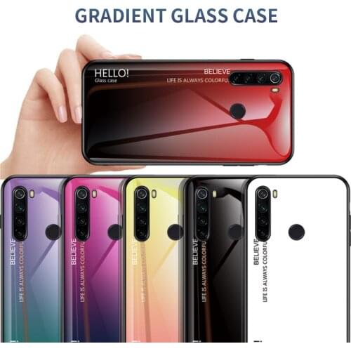 For Xiaomi Redmi Note 8T Case Hard Tempered Glass Protective Back Cover case For Xiaomi Mi 9 lite redmi note 8 Pro Cases coque