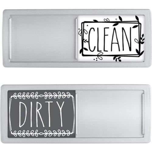 HOT Room Cleaning Tips Cleanliness Signs Hotel Magnetic Signs Acrylic Dishwasher Magnet Clean Dirty Sign Home Room Decoration