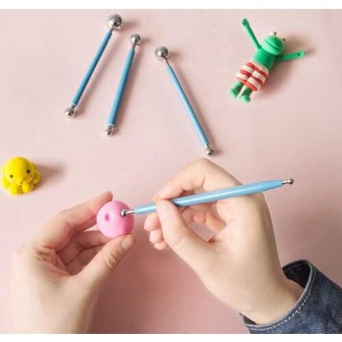 NHBR Polymer Clay Tools 24pcs Modeling Clay Sculpting Tools 5pcs Wooden Dotting Tools 5pcs Rubber Tip Pens 4pcs Ball Stylus Tool