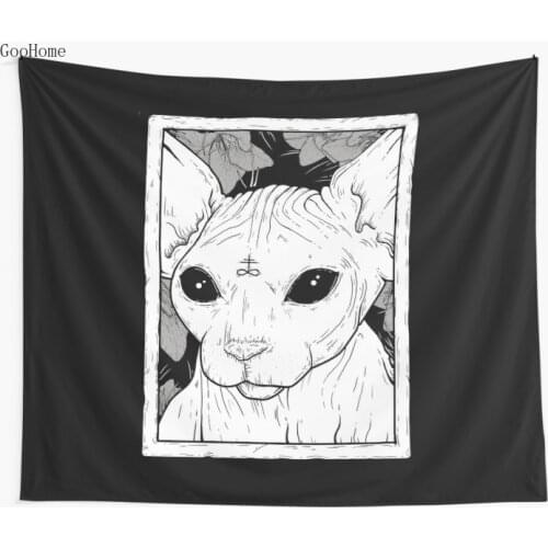 Sphynx Occult Cat Wall Tapestry Cover Beach Towel Throw Blanket Picnic Yoga Mat Home Decoration