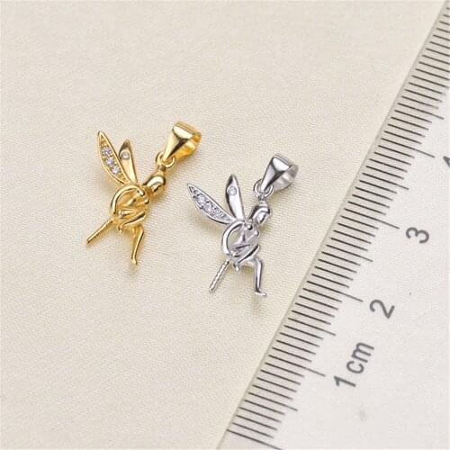 1pcs Gold Plated Pendant Base Mussel Bead Pearl Pendant Mountings Settings diy Blank Jewelry Mountings