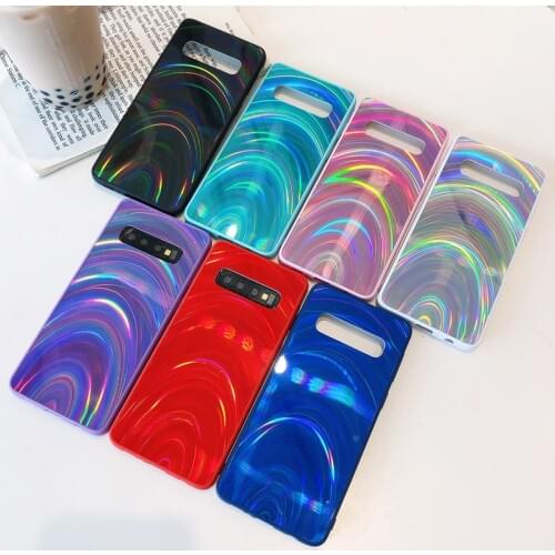 Rainbow Mirror Soft Case For Samsung S20 Ultra S10 Plus A51 A71 A01 A11 A21S A31 A41 A50 A70 M30S Note 8 9 10 Pro Glitter Cover