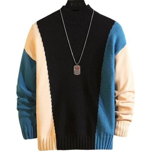 Christmas Men Striped Sweaters Winter Clothes 2020 Plus Size Asian 5XL 6XL 7XL Japan Knitted Style Casual Standard Pullovers