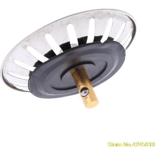 New High quality Kitchen Waste Stainless Steel Sink Strainer Plug Drain Filter Stopper Basket Drainer