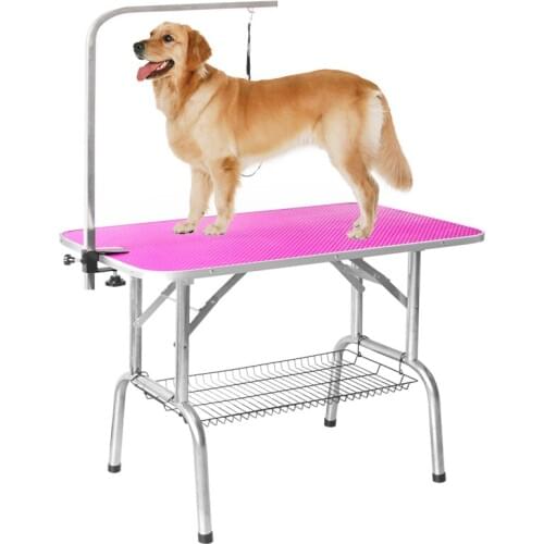 Pet Grooming Table Dog Shearing Fixture Blowing Hair Home Folding Shelf Trimming Shower Beauty