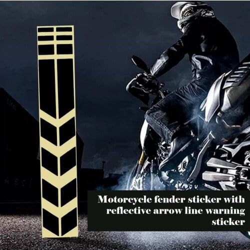 Motorcycle Reflective Arrow Line Warning Stickers Motorcycle Fender Stickers Decorative Stickers Motorcycle Accessories