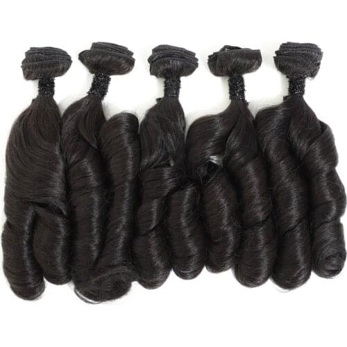 Loose Curly Hair Weave Bundles Bouncy Flexi Pissy Opran Curls 5 Pcs/lot Synthetic Hair Bundles 14 Inch Hair Extensions