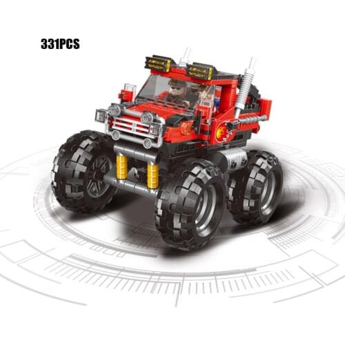 Technical city Off-road vehicle Super Monsters Trucks moc building block Pickup bricks driver figures toys for boys gifts