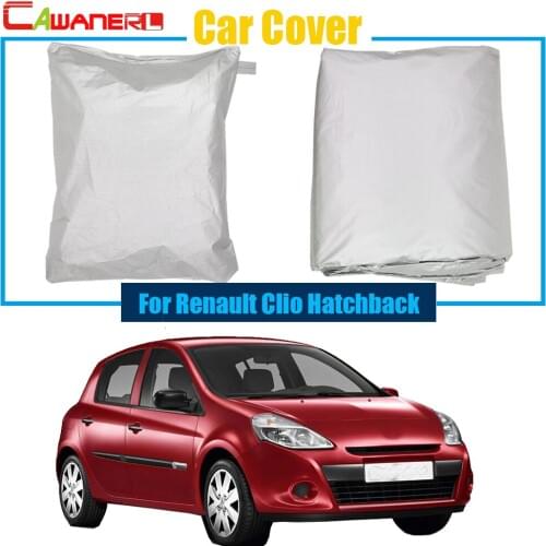 Cawanerl Outdoor Car Cover Sun Snow Rain Frost Resistant Protector UV Anti Cover For Renault Clio Hatchback Free Shipping